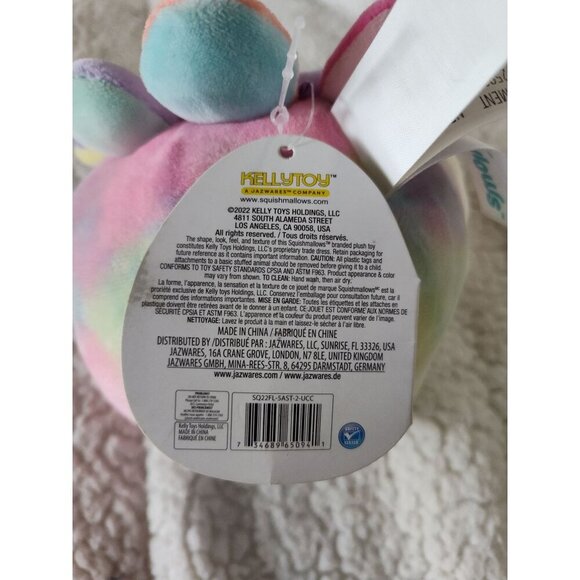 Squishmallow 5" OPAL Smiling Octopus Plush, Tie-Dye Pink/Yellow/Blue, KellyToy - Picture 7 of 16